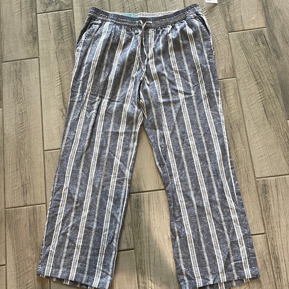 Stripped Linen Pants (Old Navy), Size XL